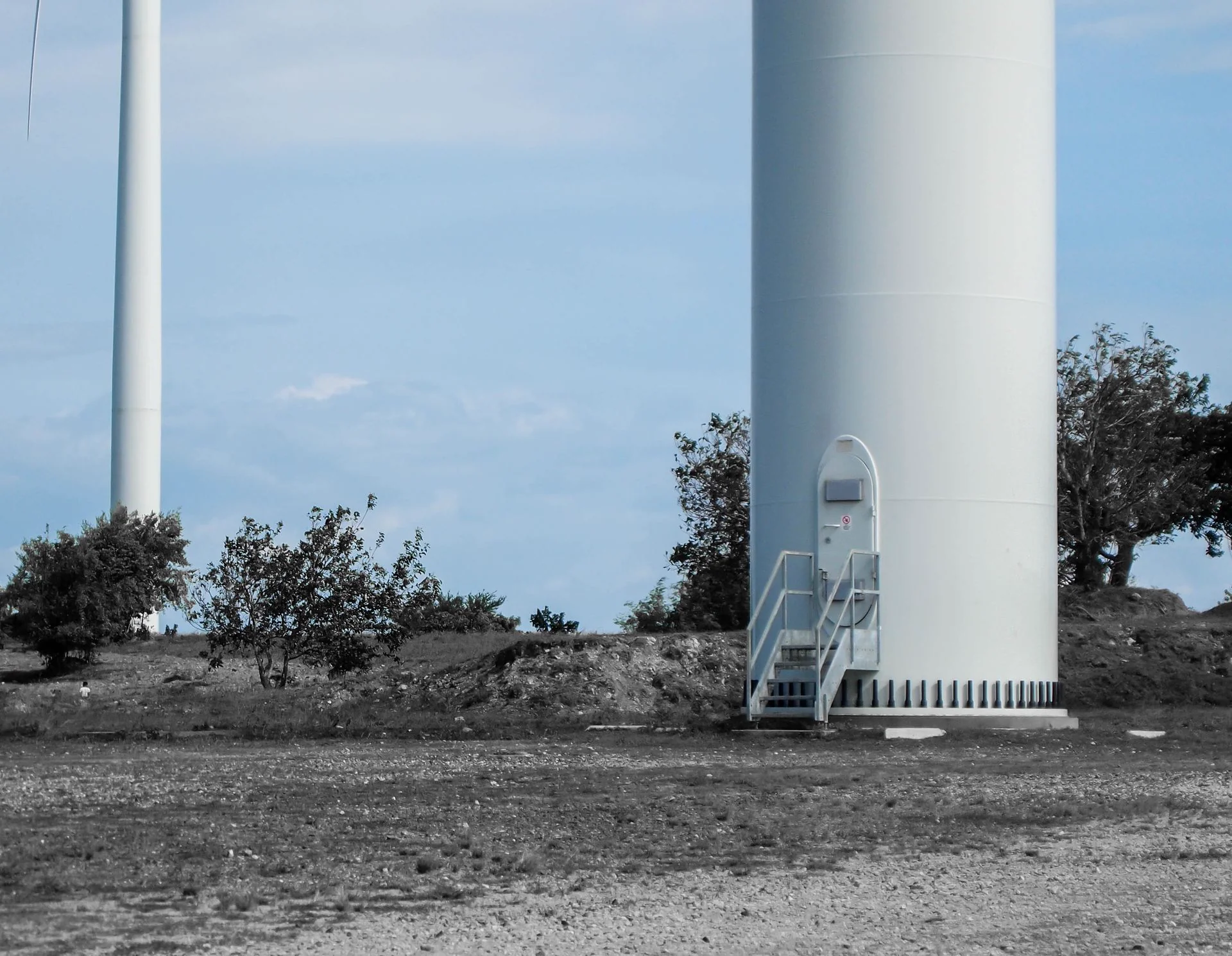 Wind turbine base, representative of the Wind Farm Induced AC mitigation program